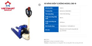 Xe nâng điện tự động Model CBD - B được phân phối bởi Việt Nhật Group