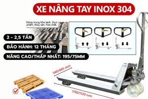 Xe Nâng Tay Inox 304